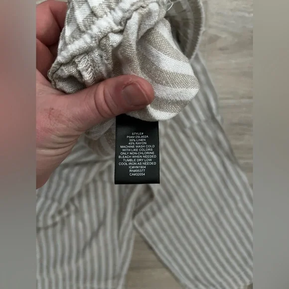 NWT Anthropologie x Sanctuary Women’s Pull On Striped Linen Blend Bottoms - M - Picture 6 of 8